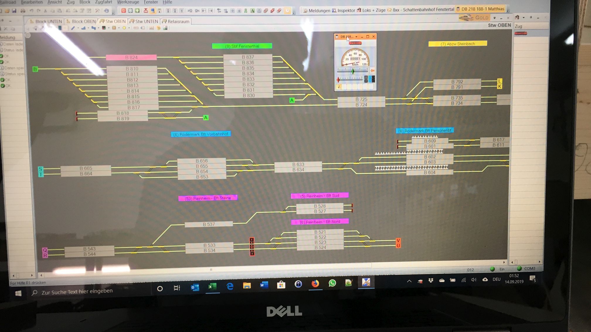 Traincontroller mit Ausleuchtung im Block W824