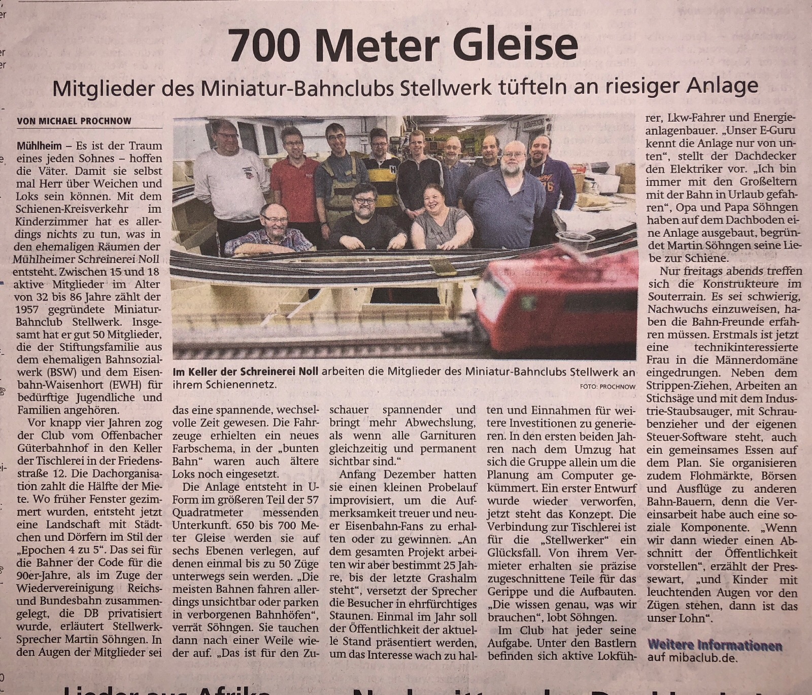 Artikel in der Offenbach Post; 08.01.2020; Text und Bild von Michael Prochnow