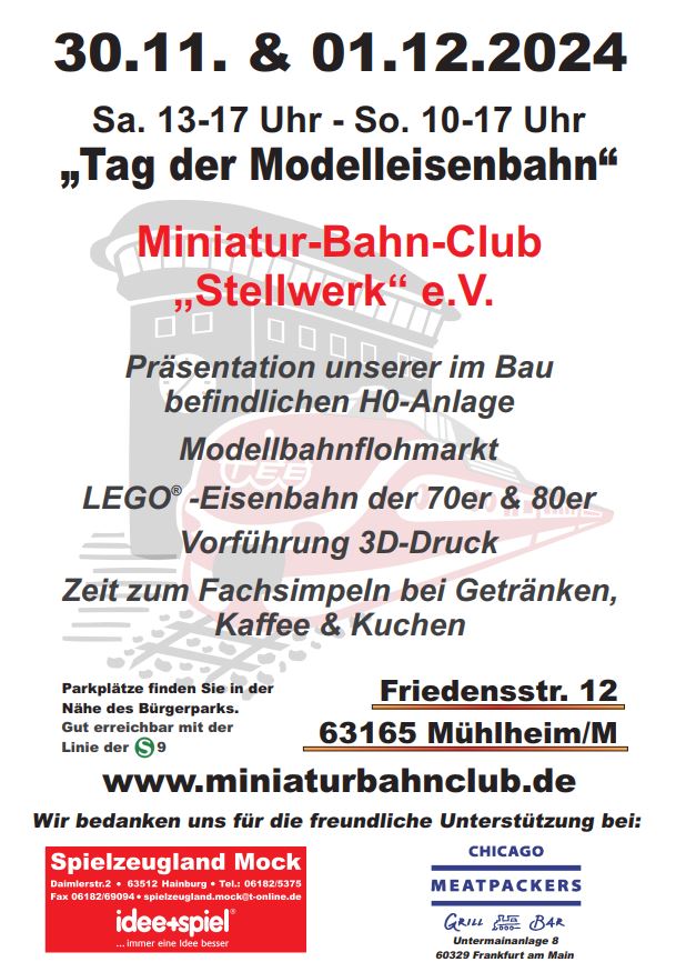 mbc Flyer Modellbahnausstellung 2024